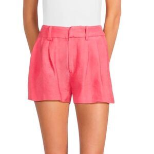 PAIGE Andie Linen Blend Shorts In Dusty Bubblegum